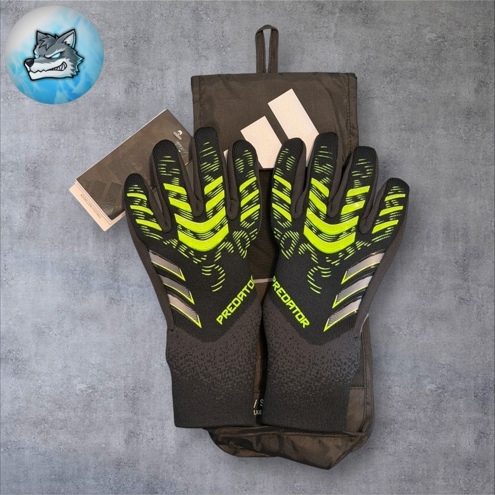 Adidas Predator Pro Goalkeeper Gloves Black Soccer Football Size 6 JJ3531 New